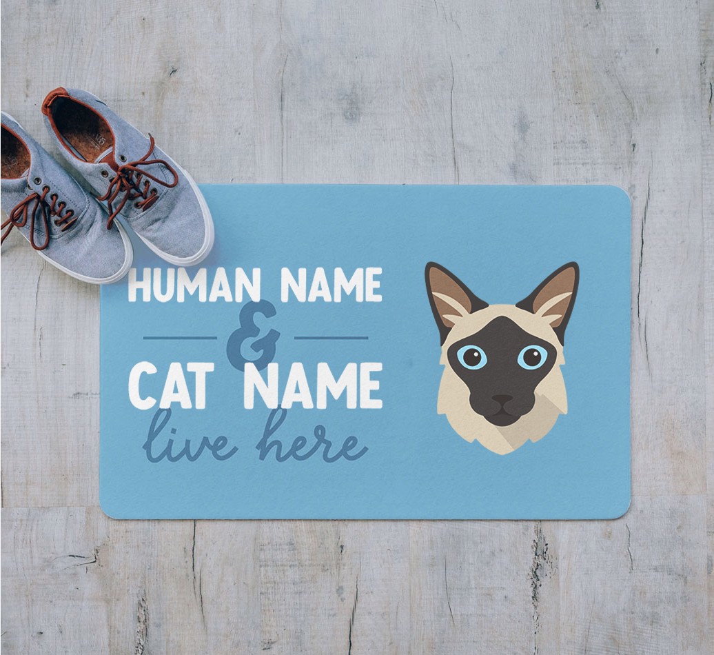 Welcome To The Cats House: Personalized {breedFullName} Door Mat