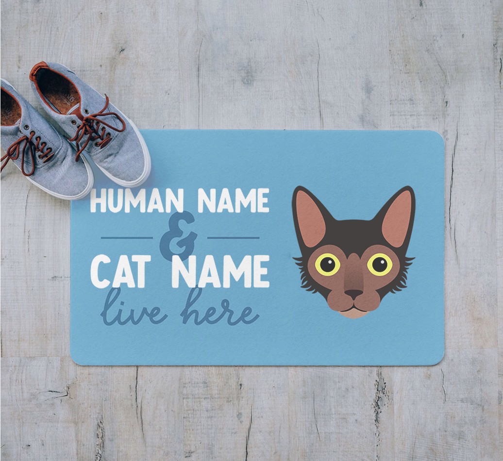 Welcome To The Cats House: Personalised {breedFullName} Door Mat