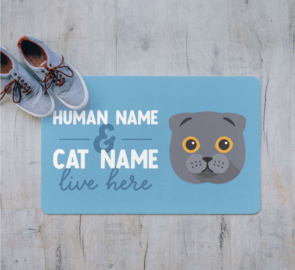 Welcome To The Cats House: Personalised {breedFullName} Door Mat