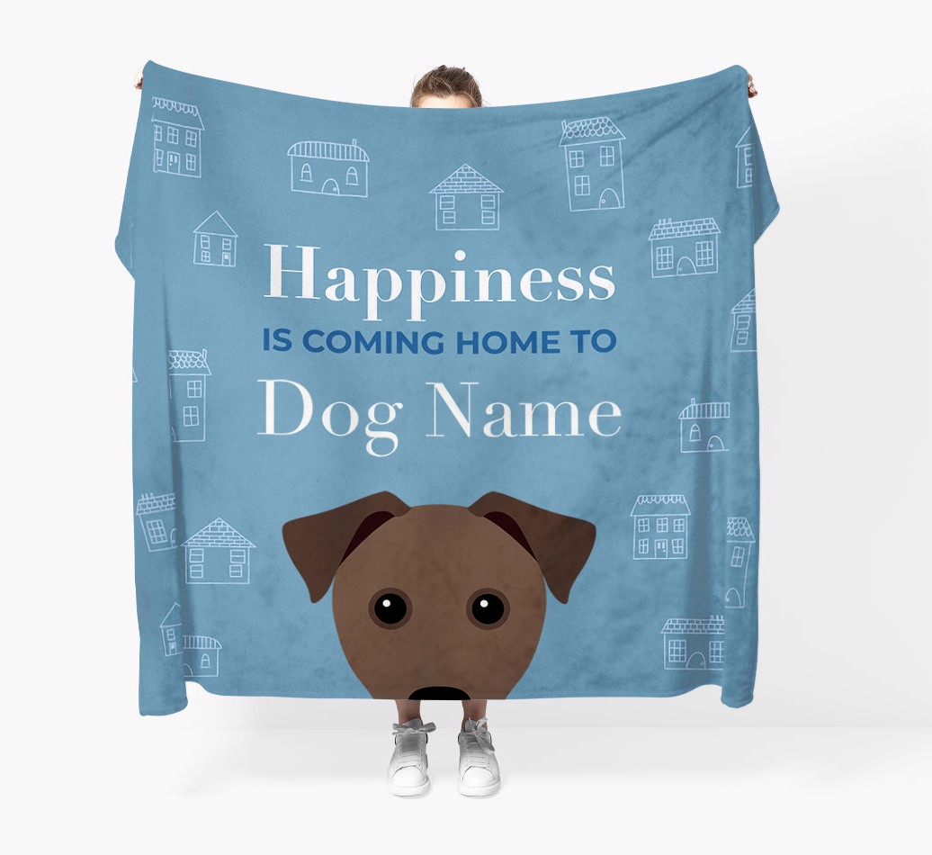 Happiness Is: Personalized {breedFullName} Throw Blanket