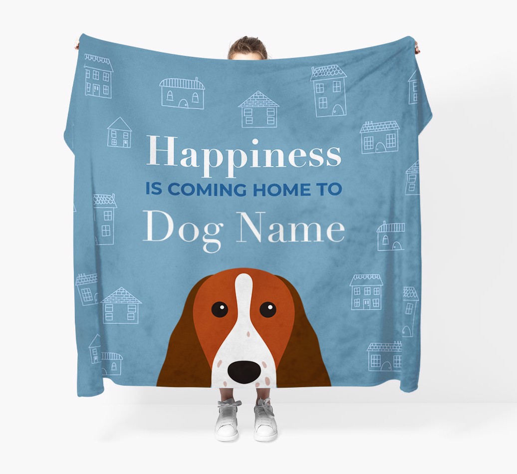 Happiness Is: Personalised {breedFullName} Throw Blanket