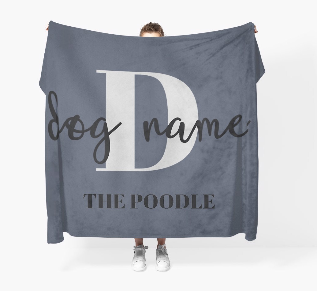 Name and Initial: Personalised {breedFullName} Throw Blanket