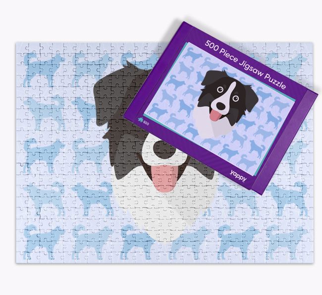 Colourful Abstract Pattern: Personalised {breedFullName} Jigsaw