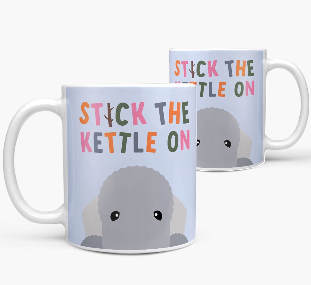 Stick The Kettle On: Personalised {breedFullName} Mug - both views