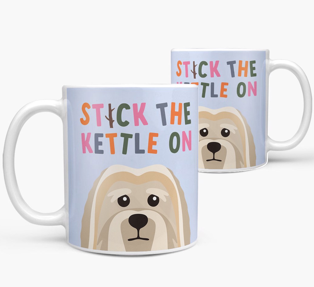 Stick The Kettle On: Personalised {breedFullName} Mug - both views