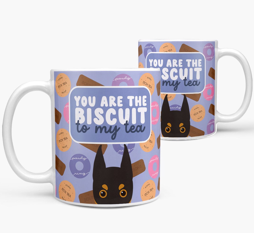 Biscuit to my Tea: Personalized {breedFullName} Mug - both views