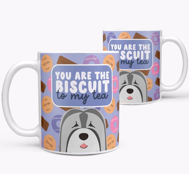 Biscuit To My Tea: Personalised {breedFullName} Mug