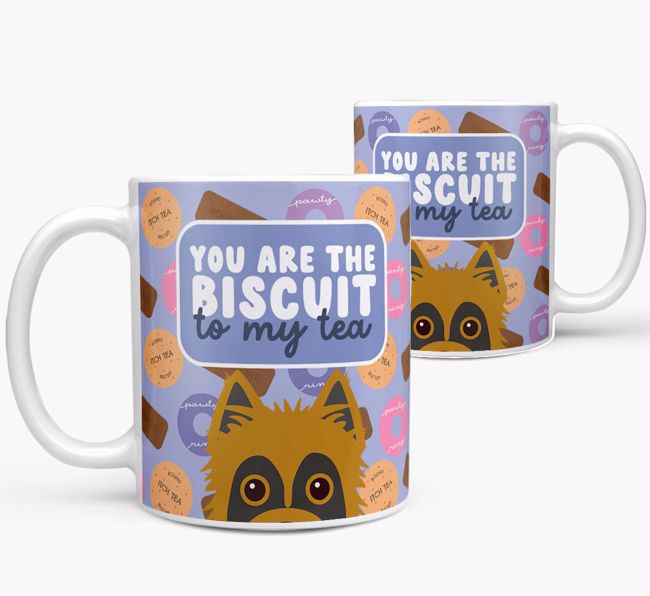 Biscuit To My Tea: Personalised {breedFullName} Mug