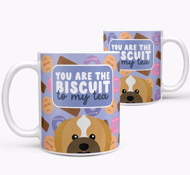 Biscuit To My Tea: Personalised {breedFullName} Mug