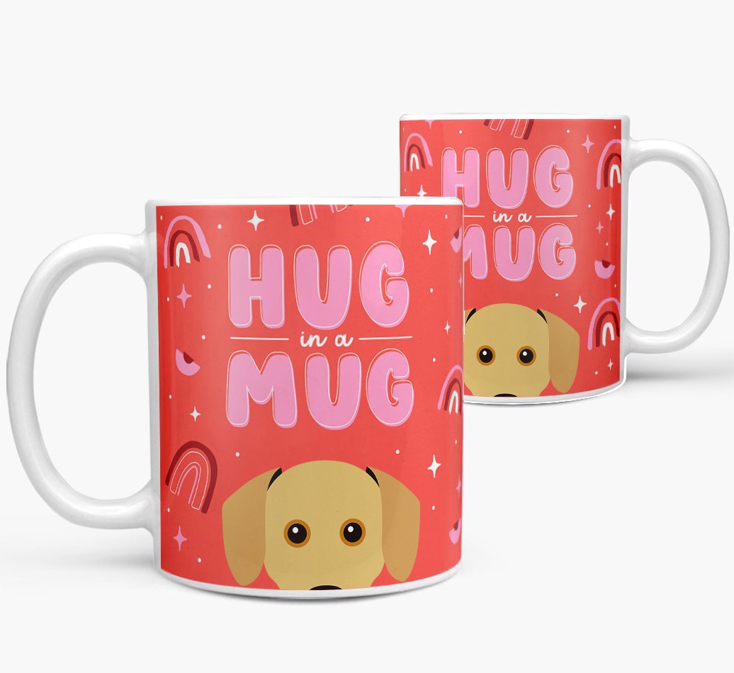 Hug in a Mug: Personalised {breedFullName} Mug - both views