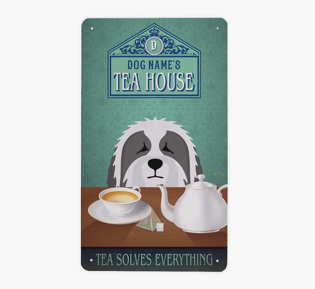 Tea House: Personalized {breedFullName} Metal Sign