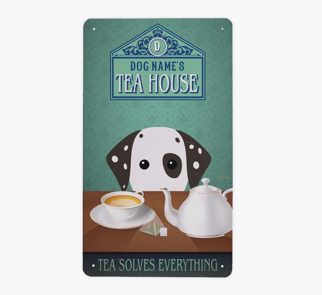 Tea House: Personalized {breedFullName} Metal Sign
