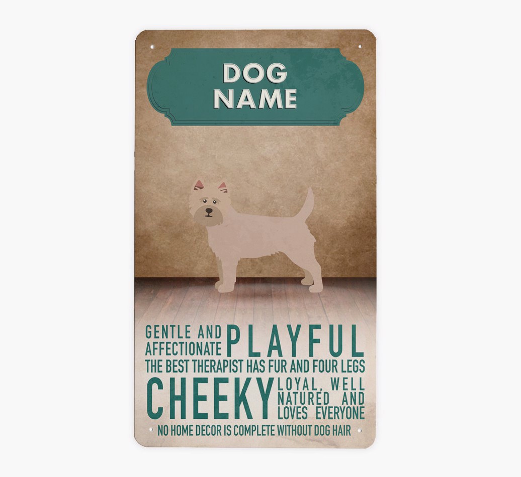 Vintage Traits: Personalised {breedFullName} Metal Sign