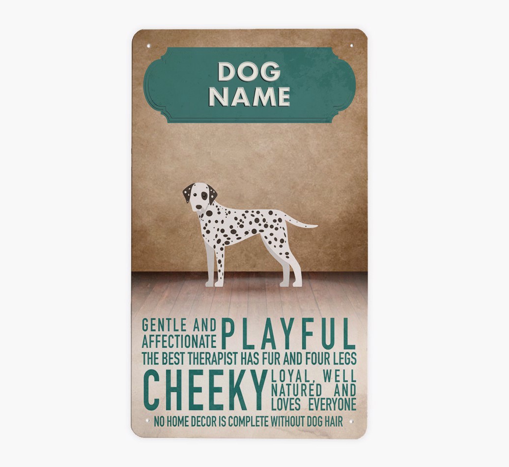 Vintage Traits: Personalised {breedFullName} Metal Sign