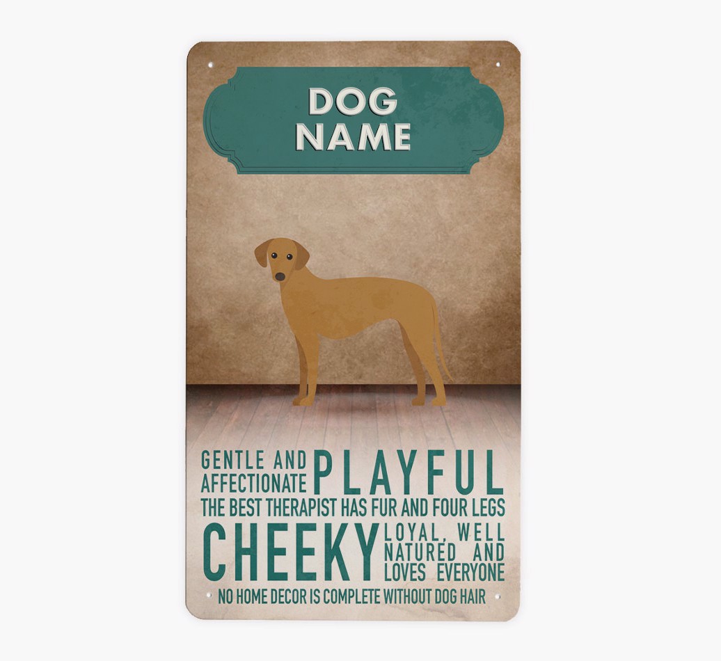 Vintage Traits: Personalised {breedFullName} Metal Sign