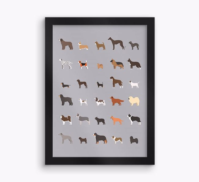 A Great Deal Of Dogs: Personalised {breedFullName} Framed Print