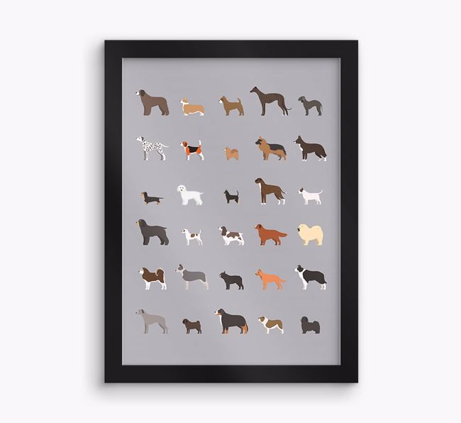 A Great Deal Of Dogs: Personalised {breedFullName} Framed Print