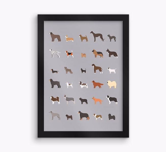 A Great Deal Of Dogs: Personalised {breedFullName} Framed Print