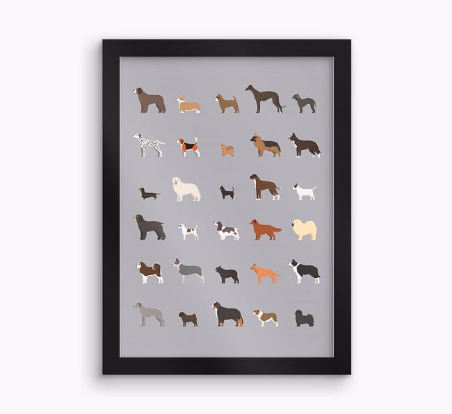 A Great Deal Of Dogs: Personalised {breedFullName} Framed Print
