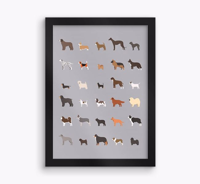 A Great Deal Of Dogs: Personalised {breedFullName} Framed Print