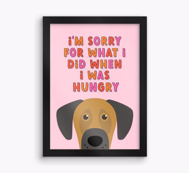 Sorry For What I Did: Personalised {breedFullName} Framed Print