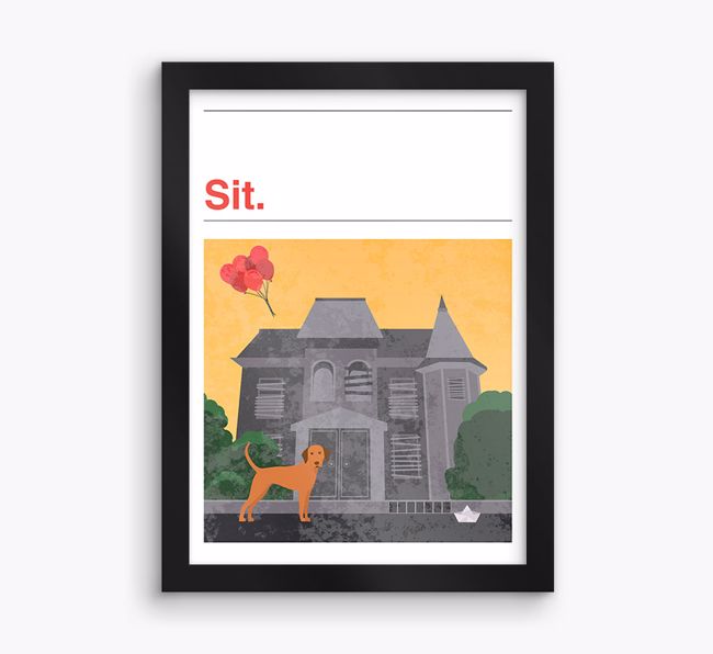 Sit: Personalised {breedFullName} Framed Print