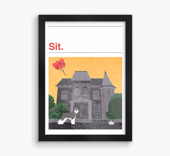 Sit: Personalised {breedFullName} Framed Print