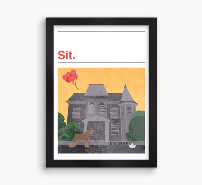 Sit: Personalised {breedFullName} Framed Print