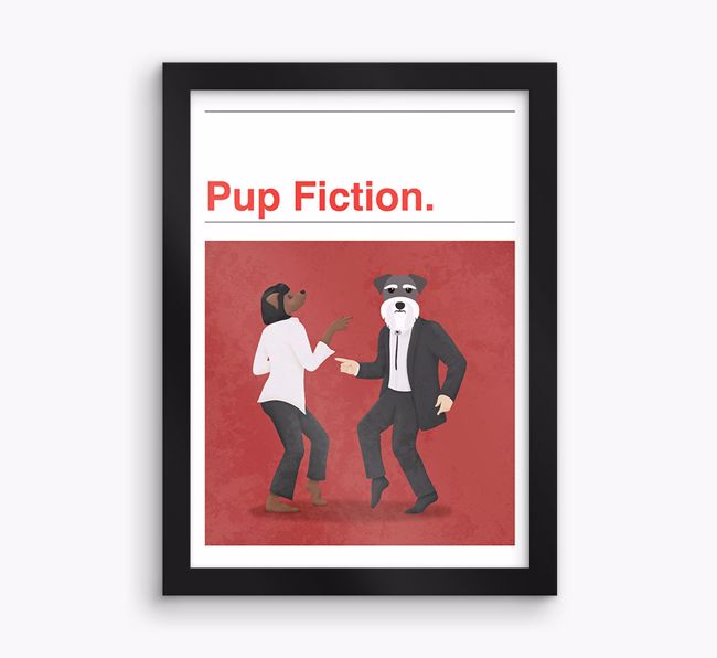Pup Fiction: Personalised {breedFullName} Framed Print