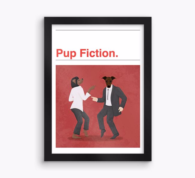 Pup Fiction: Personalised {breedFullName} Framed Print
