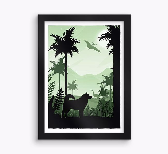 Dinosaur Adventure: Personalised {breedFullName} Framed Print