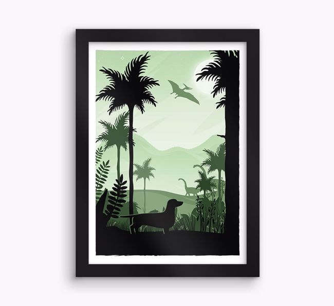 Dinosaur Adventure: Personalised {breedFullName} Framed Print