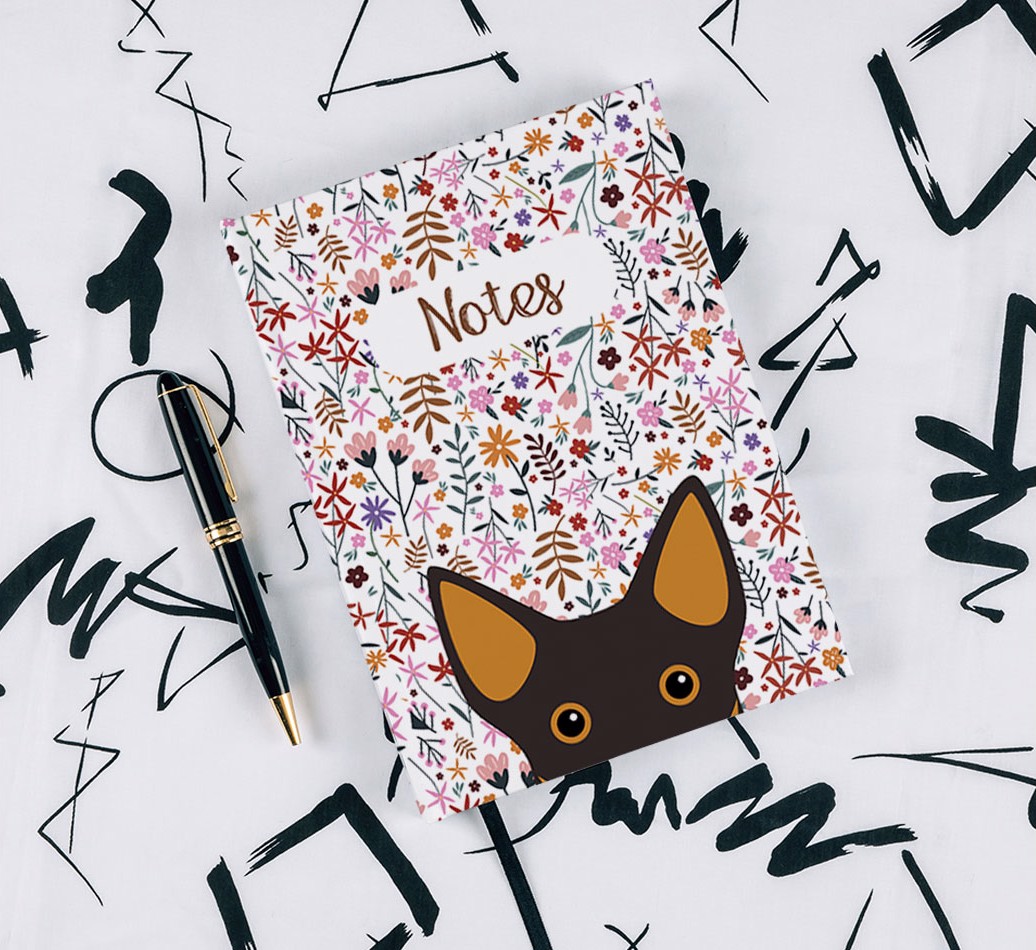 Floral Pattern: Personalized {breedFullName} Notebook