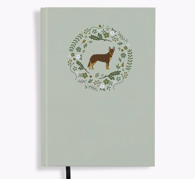 Floral Wreath: Personalised {breedFullName} Notebook