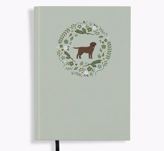 Floral Wreath: Personalised {breedFullName} Notebook