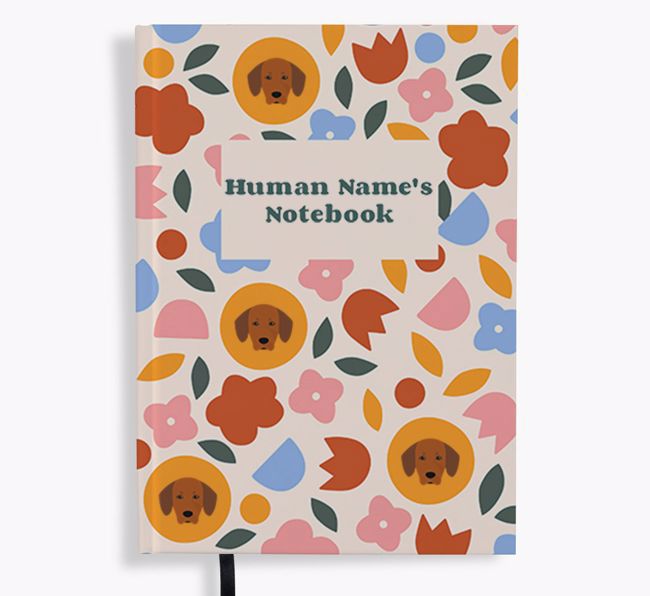 Floral: Personalised {breedFullName} Notebook