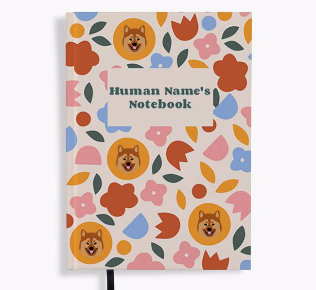 Floral: Personalized {breedFullName} Notebook