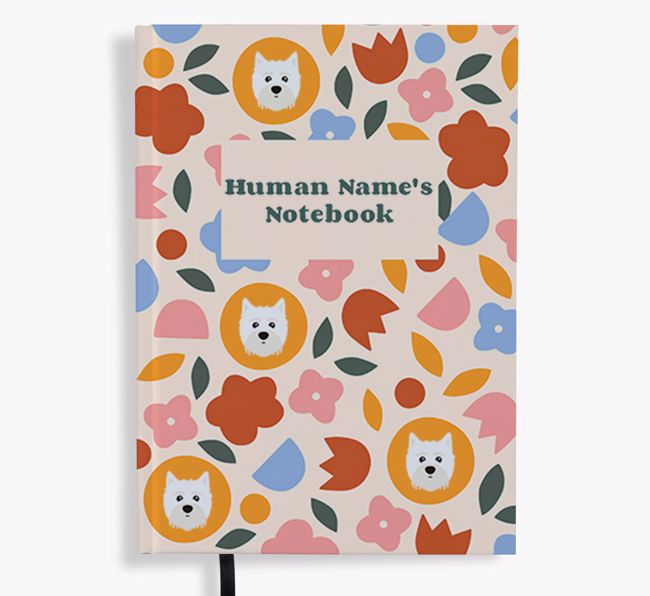 Floral: Personalized {breedFullName} Notebook