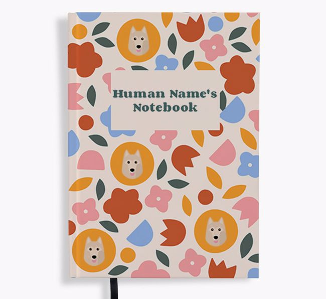 Floral: Personalised {breedFullName} Notebook