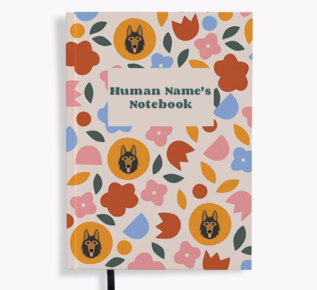 Floral: Personalised {breedFullName} Notebook