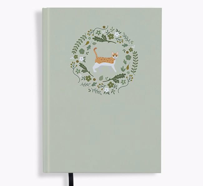 Floral Wreath: Personalised {breedFullName} Notebook