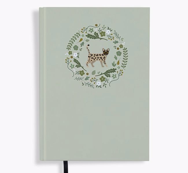 Floral Wreath: Personalized {breedFullName} Notebook