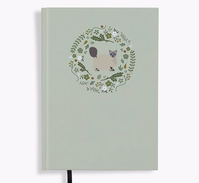 Floral Wreath: Personalized {breedFullName} Notebook