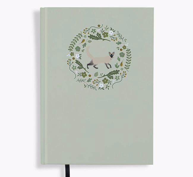 Floral Wreath: Personalized {breedFullName} Notebook