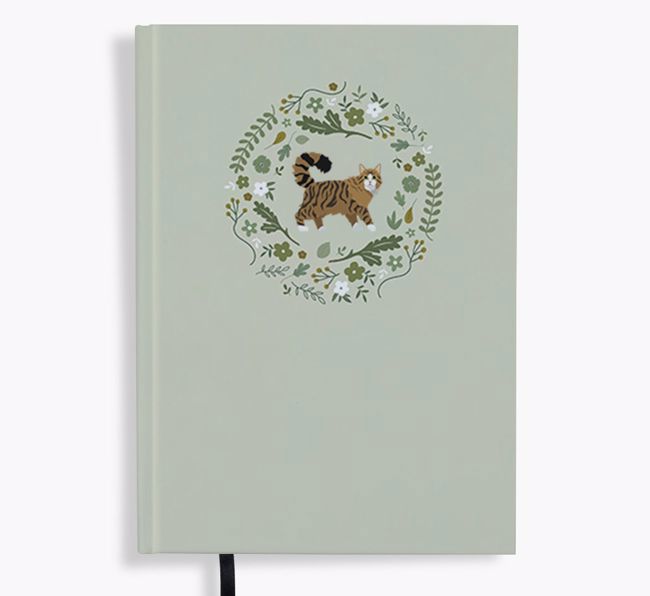 Floral Wreath: Personalised {breedFullName} Notebook