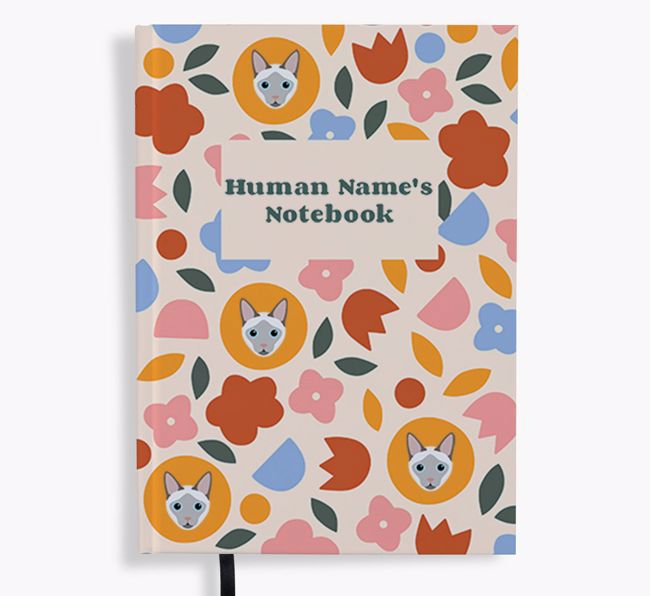 Floral: Personalized {breedFullName} Notebook