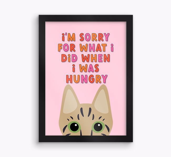 Sorry For What I Did: Personalised {breedCommonName} Framed Print