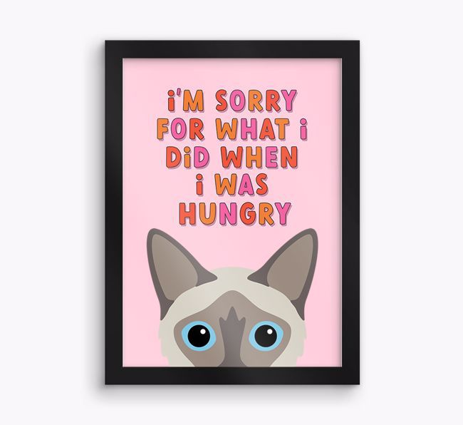 Sorry For What I Did: Personalised {breedCommonName} Framed Print