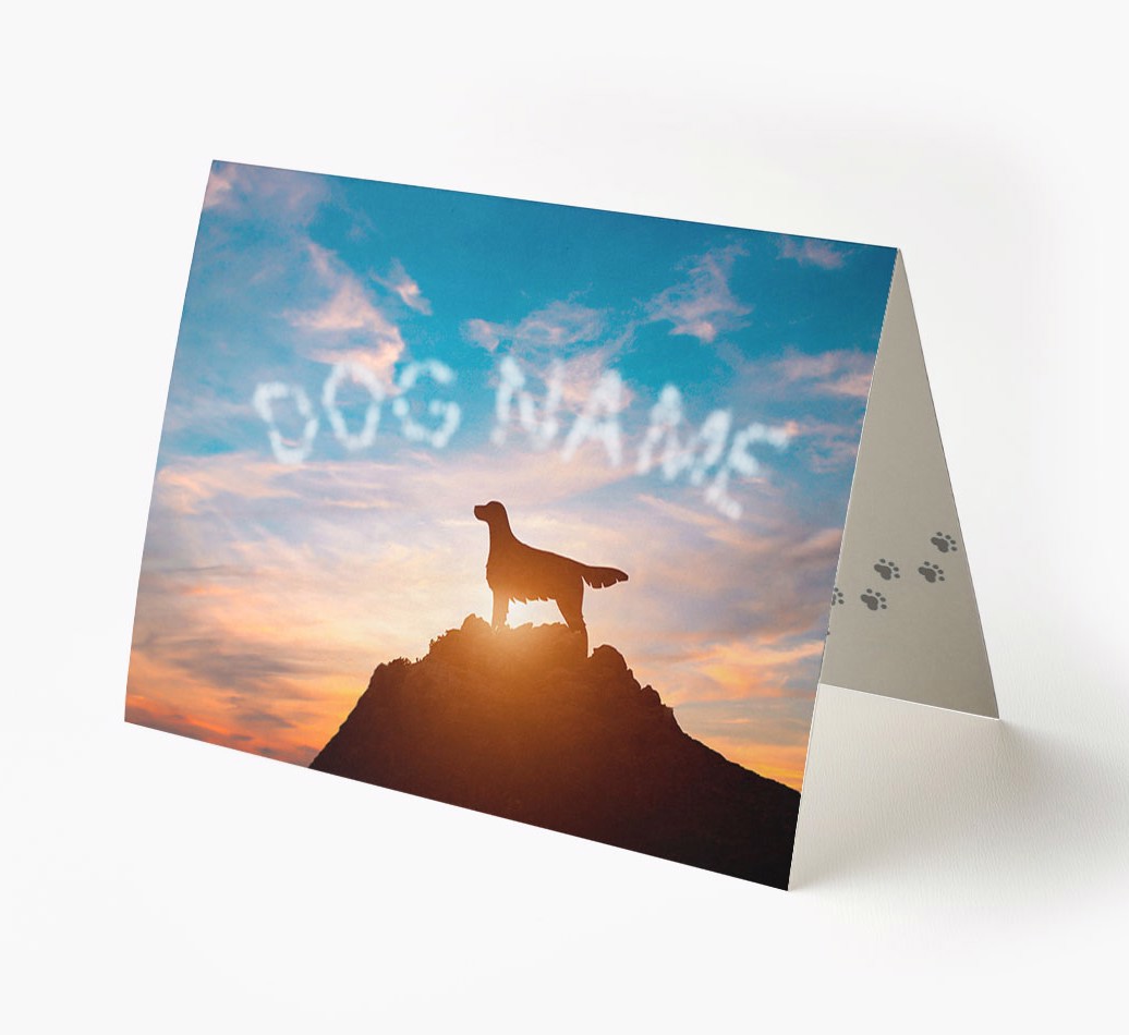 Sunset Cloud: Personalised {breedCommonName} Silhouette Card Personalised {breedFullName} Card