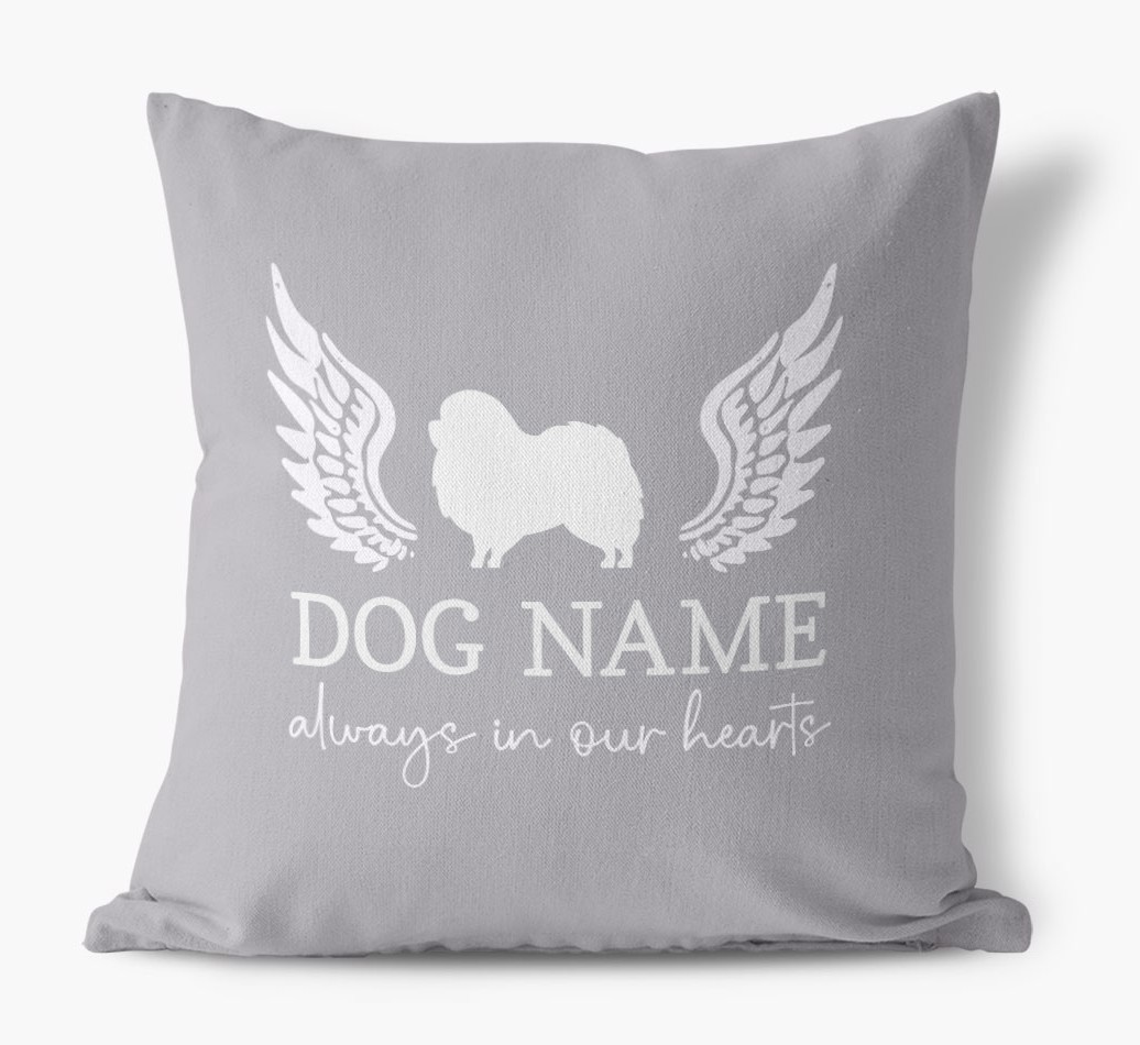 Silhouette Angel: Personalized {breedFullName} Pillow - front view